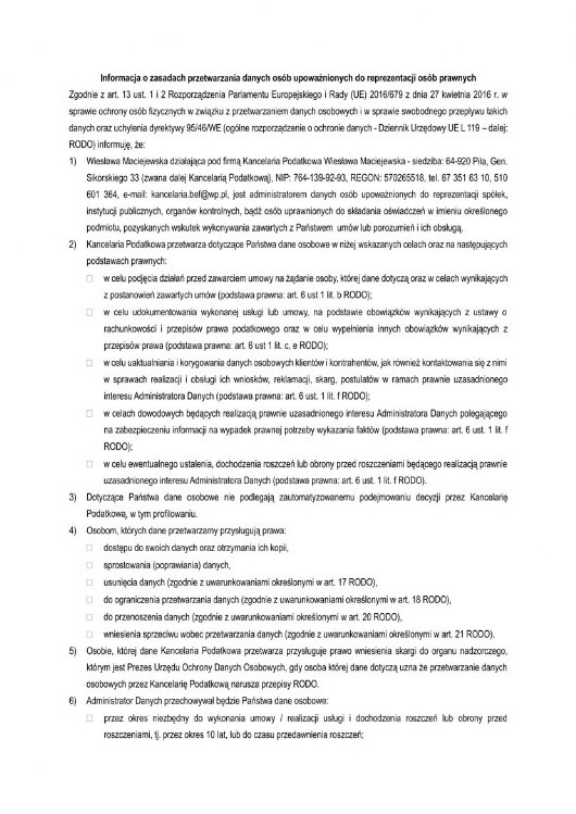 INFORMACJA